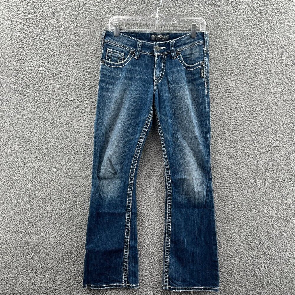 Silver Suki Jeans Womens 26/30 Bootcut Blue Stretch Denim